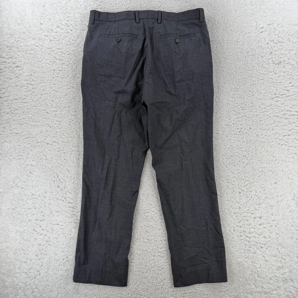 Banana Republic Dress Pants Mens 33x30 Gray Regular Fit Wool Stretch Office Wear